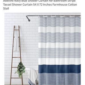 NWT Amazon Blue and White Shower Curtain